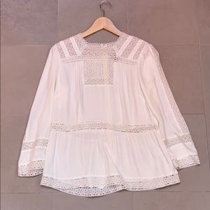 Lace trimmed blouse